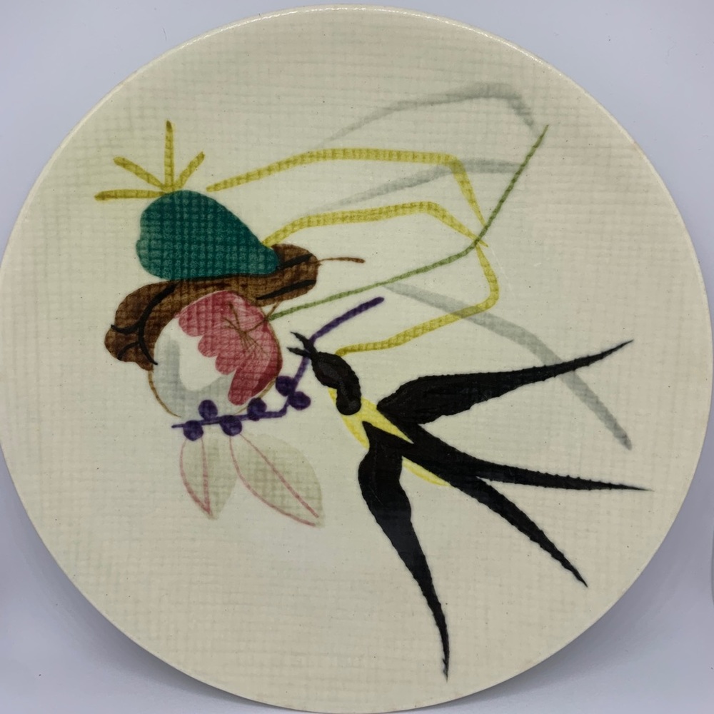 Capistrano Bread Plate-Redwing swallow pattern - Picture 2 of 3